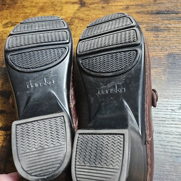 Dansko Brown Leather Mules - Picture 5 of 6